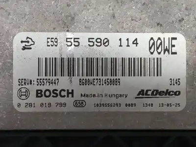 Автозапчасти б/у блок управления двигателем за opel corsa d (s07) 1.3 cdti (l08, l68) ссылки oem iam 55590114 55579447 0281019799