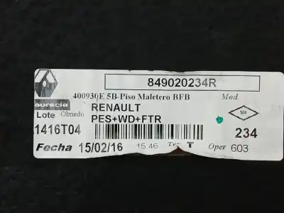 Second-hand car spare part parcel shelf for renault megane iv fastback (b9a/m/n_) 1.5 dci 90 (b9a1) oem iam references 849020234r  