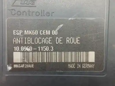 Автозапчастина б/у абс для peugeot 206 fastback (2a/c) 1.6 hdi 110 посилання на oem iam 9655960880 10020601944 10096011503