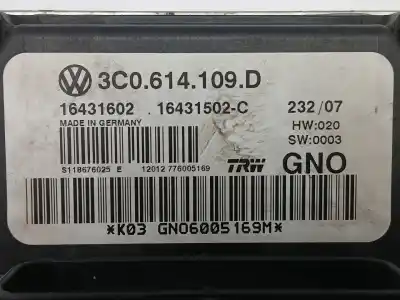 Second-hand car spare part abs for volkswagen passat b6 variant (3c5) 2.0 tdi 16v oem iam references 3c0614109d 16431602 16431502c