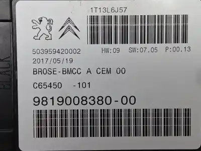 Second-hand car spare part electronic module for citroen c4 picasso ii 1.6 bluehdi 120 oem iam references 9819008380 c65450101 
