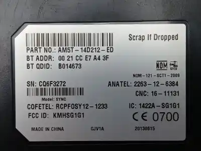 Автозапчасти б/у электронный модуль за ford fiesta vi (cb1, ccn) 1.0 ecoboost ссылки oem iam am5t14d212ed  