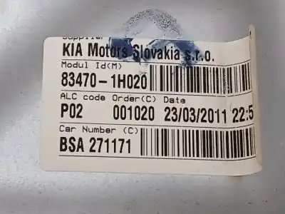 Second-hand car spare part rear left window regulator for kia cee'd fastback (ed) 1.6 crdi 90 oem iam references 834701h020  
