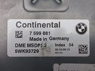 Second-hand car spare part ecu engine control for bmw 1 (e81) 118 i oem iam references 7599881 5wk93729 