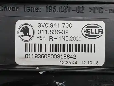 Tweedehands auto-onderdeel rechter mistlamp voor skoda superb iii (3v3) 2.0 tdi oem iam-referenties 3v0941700   Tweedehands auto-onderdeel rechter mistlamp voor skoda superb iii (3v3) 2.0 tdi oem iam-referenties 3v0941700