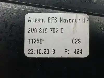 Pezzo di ricambio per auto di seconda mano griglia di aerazione per skoda superb iii (3v3) 2.0 tdi riferimenti oem iam 3v0819702d   Pezzo di ricambio per auto di seconda mano griglia di aerazione per skoda superb iii (3v3) 2.0 tdi riferimenti oem iam 3v0819702d