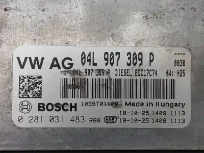 Tweedehands auto-onderdeel ecu motorcontroller voor skoda superb iii (3v3) 2.0 tdi oem iam-referenties 04l907309p 0281031483  Tweedehands auto-onderdeel ecu motorcontroller voor skoda superb iii (3v3) 2.0 tdi oem iam-referenties 04l907309p 0281031483