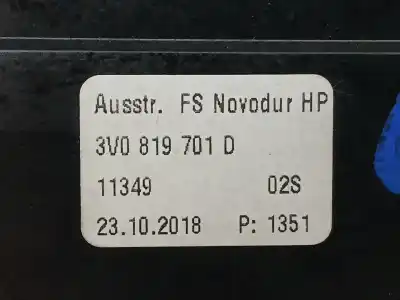 Автозапчастина б/у аераційна решіта для skoda superb iii (3v3) 2.0 tdi посилання на oem iam 3v0819701d   Автозапчастина б/у аераційна решіта для skoda superb iii (3v3) 2.0 tdi посилання на oem iam 3v0819701d