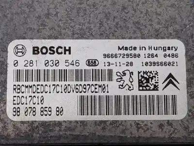 Pezzo di ricambio per auto di seconda mano centralina motore per citroen c3 picasso (sh_) 1.6 hdi 90 riferimenti oem iam 9807885980 0281030546 9666729580