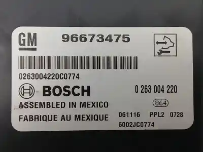 İkinci el araba yedek parçası elektronik modül için opel antara a (l07) 2.0 cdti oem iam referansları 96673475  0263004220