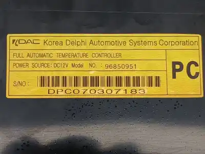 Peça sobressalente para automóvel em segunda mão comando de sofagem (chauffage / ar condicionado) por opel antara a (l07) 2.0 cdti referências oem iam 96850951  