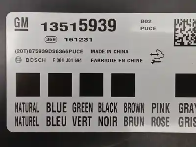 Second-hand car spare part electronic module for opel corsa e (x15) 1.4 (08, 68) oem iam references 13515939  f00hj01694