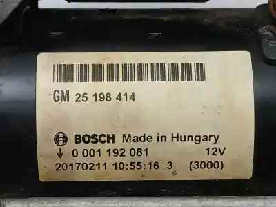 Peça sobressalente para automóvel em segunda mão motor de arranque por opel corsa e (x15) 1.4 (08, 68) referências oem iam 25198414  0001192081