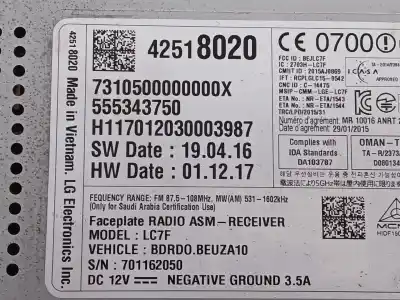Peça sobressalente para automóvel em segunda mão sistema de áudio / rádio cd por opel corsa e selective referências oem iam 42518020  555343750