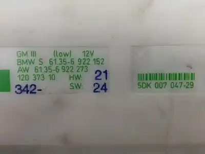 Second-hand car spare part comfort module for bmw 5 (e39) 530 d oem iam references 61356922152 5dk00704729 61356922273