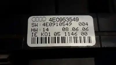 Second-hand car spare part headlights switch for audi a8 (4e2) 4.2 v8 40v oem iam references 4e0953549 4e0953503b 4e0953521