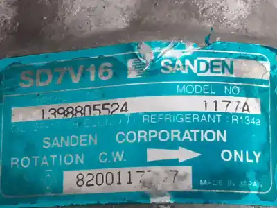 Second-hand car spare part air conditioning compressor for dacia logan 1.4 cat oem iam references sd7v161177a 8200117767 