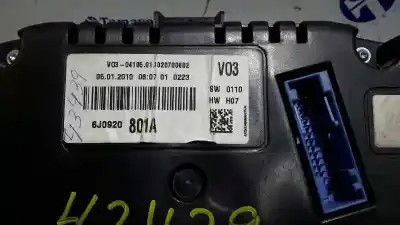 Second-hand car spare part dashboard for seat ibiza (6j5) reference oem iam references 6j0920801a a2c53332250 a2c53349080