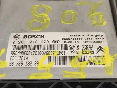 Автозапчасти б/у блок управления двигателем за peugeot 208 ii (ub_, up_, uw_, uj_) 1.6 hdi 90 (ub9hpa) ссылки oem iam 0281018228 9678818280 edc17c10