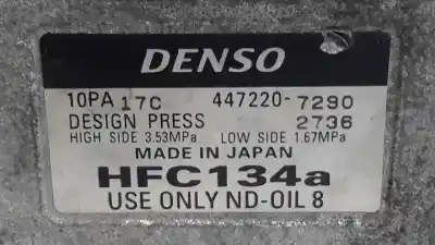Second-hand car spare part air conditioning compressor for iveco 35s12 2.3 oem iam references 4472207290  