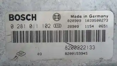 Second-hand car spare part ecu engine control for renault scenic rx4 (ja0) 1.9 dci diesel cat oem iam references 0281011102 8200222133 8200153945
