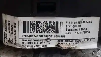 Автозапчасти б/у передняя левая подушка безопасности за fiat ducato caja abierta (desde 03.02) 2.3 jtd  batalla 2850 mm ссылки oem iam 07354362480  