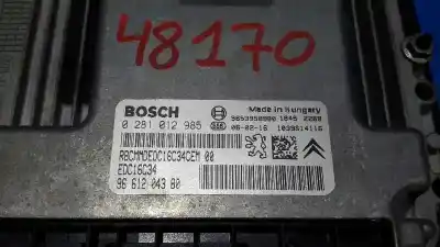 Second-hand car spare part ecu engine control for citroen c4 berlina exclusive oem iam references 0281012985 9661204380 edc16c34