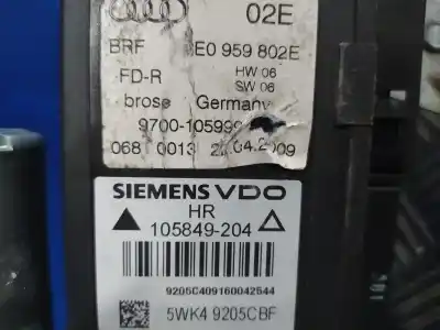 Автозапчастина б/у регулятор скла заднього правого для seat exeo st (3r5) (2009>) 2.0 tdi посилання на oem iam 8e0959802e 0130821766 5wk49205cbf