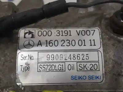 Peça sobressalente para automóvel em segunda mão compressor de ar condicionado a/a a/c por smart micro compact car 600cc referências oem iam a1602300111 0003191v007 