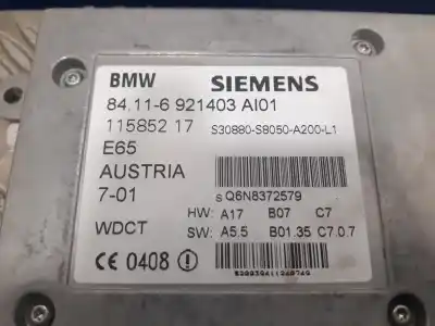 Pezzo di ricambio per auto di seconda mano modulo elettronico per bmw serie 7 (e65/e66) 3.6 v8 32v cat riferimenti oem iam 84116921403 11585217 