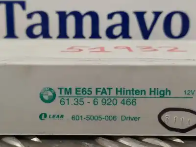 Second-hand car spare part electronic module for bmw serie 7 (e65/e66) 3.6 v8 32v cat oem iam references 61356920466 6015005006 