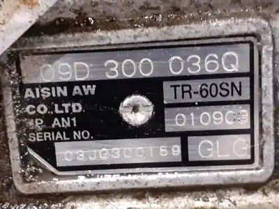 İkinci el araba yedek parçası vites kutusu için porsche cayenne (typ 9pa) 4.5 v8 turbo cat 450 cv / 331 kw oem iam referansları 09d300036q glg 