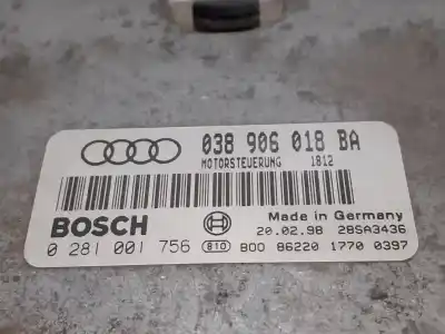 Автозапчастина б/у ебу контролер двигуна для audi a3 (8l) 1.9 tdi посилання на oem iam 0281001756 038906018ba 28sa3436