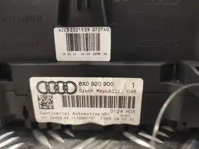 Автозапчастина б/у панель інструментів для audi a1 (8x) 1.2 16v tfsi 86 cv / 63 kw посилання на oem iam 8x0920900 a2c53348591 