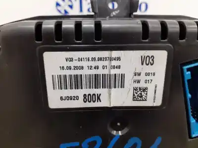 Second-hand car spare part dashboard for seat ibiza (6j5) stylance / style oem iam references 6j0920800k a2c53311200 