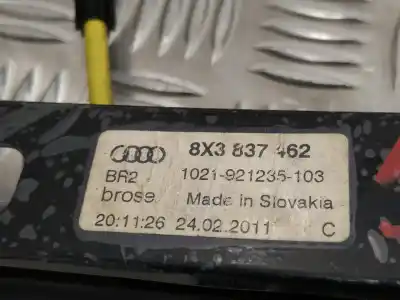 Автозапчастина б/у регулятор переднього правого скла для audi a1 (8x) 1.2 16v tfsi 86 cv / 63 kw посилання на oem iam 8k0959802c 8x3837462 