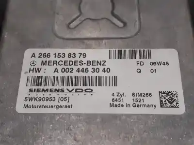 Recambio de automóvil de segunda mano de centralita motor uce para mercedes clase b (w245) 1.7 cat referencias oem iam 5wk90953 a0024463040 a2661538379