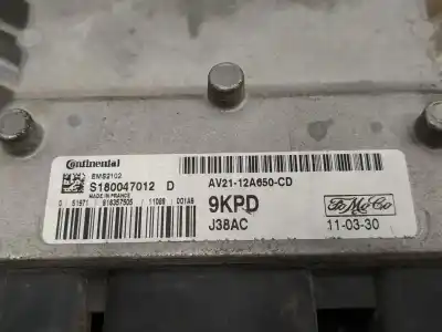Peça sobressalente para automóvel em segunda mão centralina de motor uce por ford fiesta vi (cb1, ccn) 1.25 referências oem iam s180047012d av2112a650cd ems2102