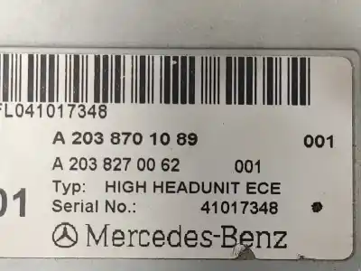 Second-hand car spare part audio system / radio cd for mercedes-benz clase c (w203) sportcoupe 2.2 cdi cat oem iam references a2038270062 a2038270062 