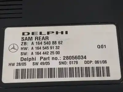 Second-hand car spare part electronic module for mercedes-benz clase r (w251) 3.0 cdi cat oem iam references a1645408862 a1645459132 a1644422500