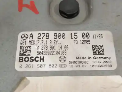 Recambio de automóvil de segunda mano de centralita motor uce para mercedes clase e (w212) lim. e 500 cgi blueefficiency 4-matic (212.091) referencias oem iam a2789001500 0261s07802 a2789011400