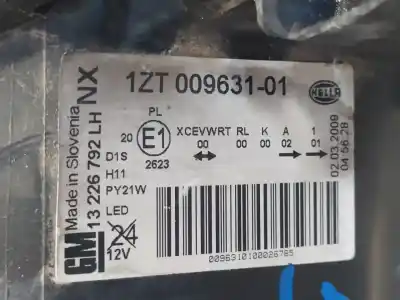 Pezzo di ricambio per auto di seconda mano faro anteriore sinistro per opel insignia sports tourer 2.0 16v cdti riferimenti oem iam 1zt00963101  