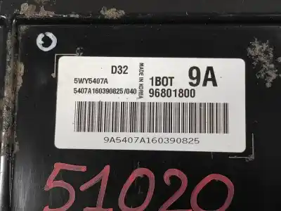 Second-hand car spare part ecu engine control for chevrolet matiz 0.8 cat oem iam references 96801800 5wy5407a 