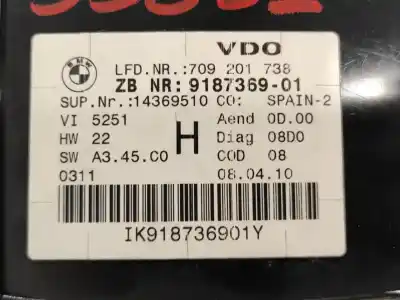 Second-hand car spare part dashboard for bmw x1 (e84) xdrive 23d oem iam references 9187369 709201738 918736901