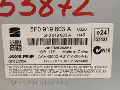 Second-hand car spare part gps navigation system for seat leon sc (5f5) 2.0 tdi oem iam references 5f0919603a 5f0919603a 