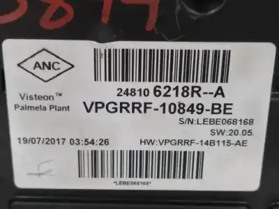 Автозапчасти б/у приборная доска за renault clio iv 1.5 dci diesel fap ссылки oem iam 248106218r  