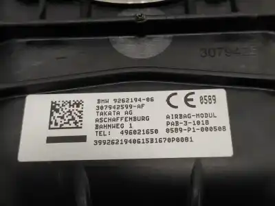 Автозапчастина б/у передня права подушка безопасности для bmw serie 2 gran tourer (f46) 2.0 16v посилання на oem iam  307942599af 307942510001ab