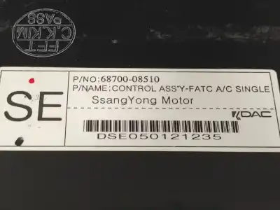 Автозапчасти б/у климат-контроль за ssangyong rexton 2.7 turbodiesel cat ссылки oem iam 6870008510  