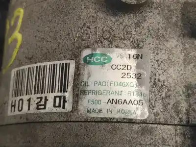 Second-hand car spare part air conditioning compressor for kia cee´d 1.4 cat oem iam references f500an6aa05  