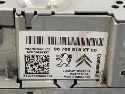 Second-hand car spare part audio system / radio cd for peugeot 207 1.4 hdi oem iam references 96766518xt a2c53424337 